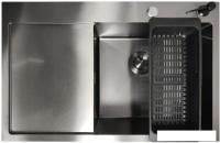 Кухонная мойка Stellar Decor S6550NB-R-D (нано черный)