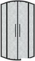 Душевой уголок Grossman Cosmo 90x90x195 301.K33.02.9090.21.02 (черный матовый/шиншилла стекло)