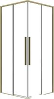 Душевой уголок Grossman Galaxy 100x100x195 300.K33.01.1010.32.00 (золото сатин/прозрачное стекло)