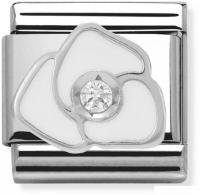 Звено для браслета NominatioN Белая роза 330305/06