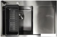 Кухонная мойка Stellar Decor S6550NB-L-D (нано черный)