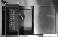 Кухонная мойка Stellar Decor S7850NB-L-D (нано черный)