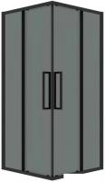 Душевой уголок Grossman Cosmo 80x80x195 300.K33.02.8080.21.10 (черный матовый/тонированное стекло)
