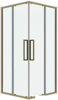 Душевой уголок Grossman Cosmo 80x80x195 300.K33.02.8080.32.00 (золото сатин/прозрачное стекло)