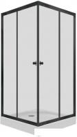 Душевой уголок Triton Вента-Блэк 80x80 (черный, с поддоном)