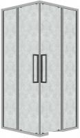 Душевой уголок Grossman Cosmo 80x80x195 300.K33.02.8080.10.02 (хром/шиншилла стекло)