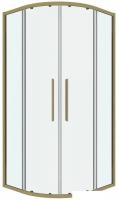 Душевой уголок Grossman Cosmo 90x90x195 301.K33.02.9090.32.00 (золото сатин/прозрачное стекло)