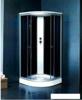 Душевая кабина Coliseum TM-80 80x80 (черный/тонированное стекло)