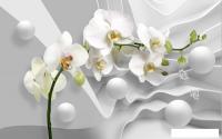 Фотообои Vimala 3D Орхидея и шары 270x400