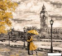 Фотообои ФабрикаФресок Живопись. Акварельный Лондон. Бигбен 1183270 (300x270)