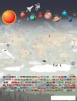 Фотообои Citydecor Карта мира. Флаги и планеты 2 200x260