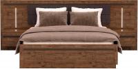 Кровать Black Red White Kada S404-LOZ160x200 с подъемным механизмом c мягким элементом (дуб april)
