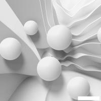 Фотообои Vimala 3D Шары и волны 270x300
