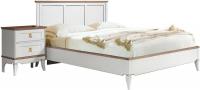 Кровать Гомельдрев Тельма ГМ 6581 160x200 Дуб (белый/натуральный дуб)