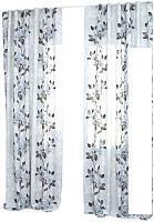Комплект штор Delfa СШД-050 Flowers/21 (160x270, серые цветы)