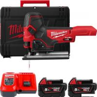 Электролобзик Milwaukee Fuel M18 M18FBJS-502X 4933464800 (с 2-мя АКБ, кейс)