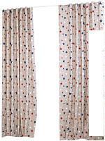 Комплект штор Delfa СШД-050 Sky Loneta (160x270, красные звезды/rojo)