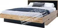 Кровать КМК Мебель Мишель 900 КМК 0961.5 (дуб наварра/антрацит)