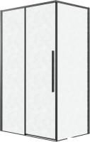 Душевой уголок Grossman Galaxy 140x80x195 120.K33.01.1480.21.02 (черный матовый/шиншилла стекло)