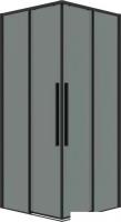 Душевой уголок Grossman Galaxy 90x90x195 300.K33.01.9090.21.10 (черный матовый/тонированное стекло)