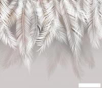 Фотообои Citydecor Пальмовые листья 312x265 светло-серые