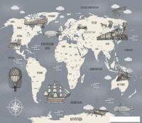 Фотообои Citydecor Карта мира на русском 9 300x150