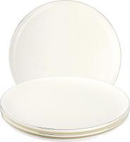 Набор тарелок Gipfel Platinum 51534 (4шт, белый/серебристый)