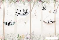Фотообои ФабрикаФресок Детские Панды в Лесу 994270 (400x270)
