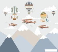 Фотообои Vimala Горы и самолеты 270x300