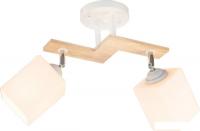 Люстра средней высоты Aitin Pro НПБ 02-2x60-101 N5291/2 (белый/дерево)