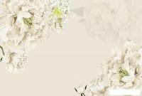 Фотообои Vimala 3D Бежевые цветы 270x400