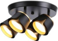 Припотолочная люстра Ambrella Techno Spot TN71243/4 BK/GD (черный/золото)