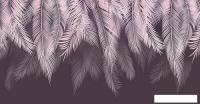 Фотообои Citydecor Magic Пальмовые листья пудровый-пурпурный 500x260