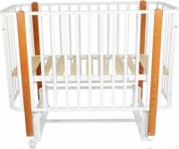 Классическая детская кроватка СКВ-Компани 394001-6 (белый/бук)