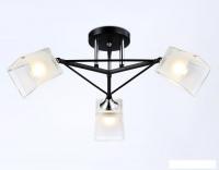 Люстра средней высоты Ambrella TR303072/3 BK/CH/FR (черный/хром/белый матовый)