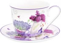 Чашка с блюдцем Elan Gallery Лаванда 420156