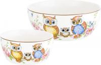 Набор салатников Elan Gallery Совушки 420465