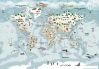 Фотообои Citydecor Детская Карта мира 341 200x140