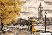 Фотообои ФабрикаФресок Живопись. Акварельный Лондон. Бигбен 1184270 (400x270)