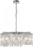 Подвесная люстра Евросвет 60159 (хром/прозрачный хрусталь Strotskis)