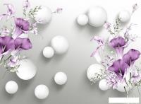 Фотообои Vimala 3D Сиреневые каллы 270x400