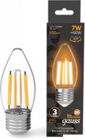 Светодиодная лампочка Gauss Filament Свеча 7W 550lm 2700К Е27 LED 1/10/50 103802107