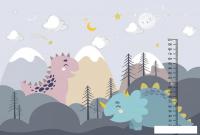 Фотообои Vimala Динозавры ростометр 270x400