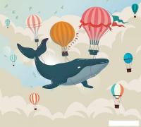 Фотообои Vimala Кит и шары 270x300