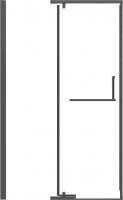 Душевая дверь Grossman Pragma 100x195 100.K33.03.100.42.00 (графит сатин/стекло прозрачное)
