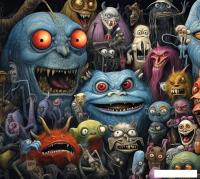 Фотообои ФабрикаФресок Стильные Креативные Монстры 953270 (300x270)