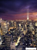 Фотообои ФабрикаФресок Яркие Небоскребы Ночного Нью-Йорка 1132270 (200x270)