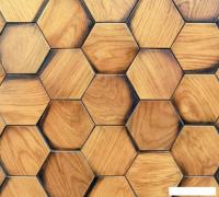 Фотообои Vimala Деревянные шестиугольники 270x300