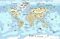 Фотообои Citydecor Детская Карта мира 343 400x260