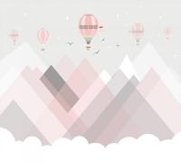 Фотообои Vimala Розовые горы с шарами 270x300